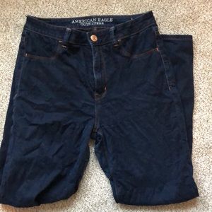 Dark wash denim AE jeggings